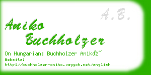 aniko buchholzer business card